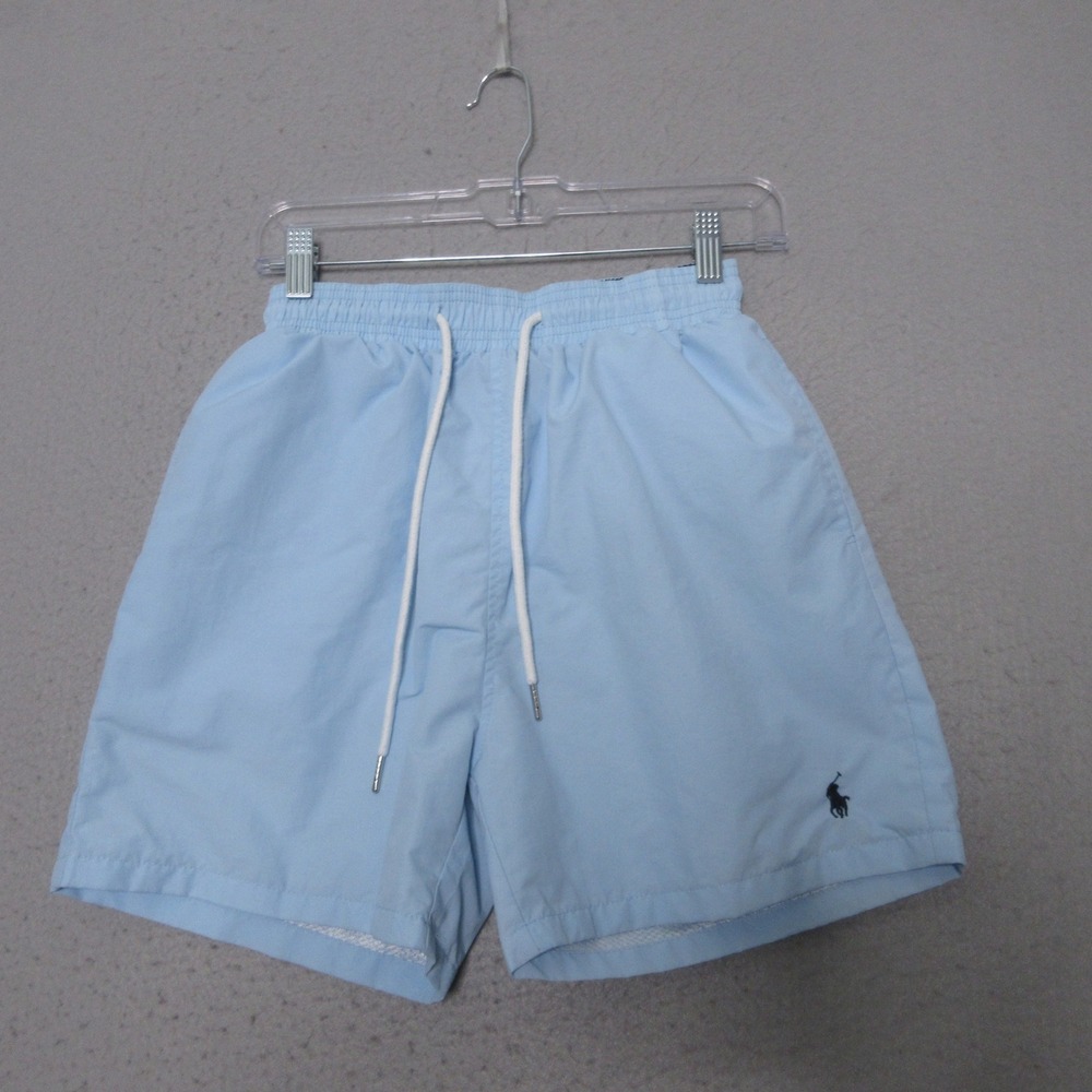 Polo Ralph Lauren Swim Shorts Boy Large Blue Trunk Pony Logo Mesh Lined Resort